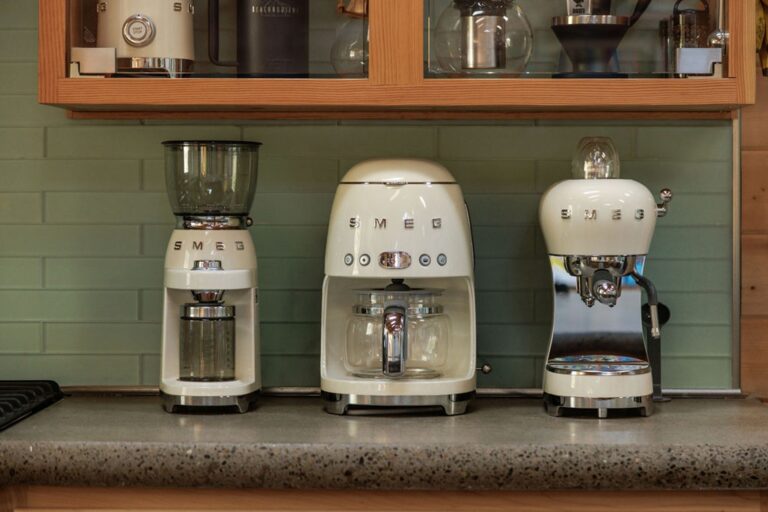 Coffee bar includes drip, pour-over, press, espresso, bialetti, plus a burr grinder, & milk frother