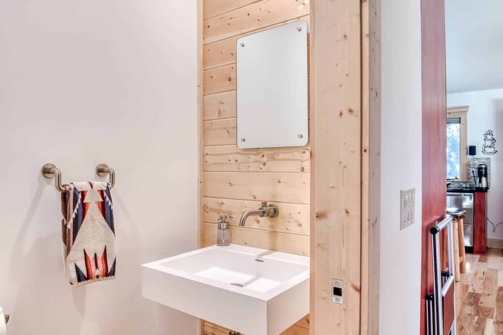 Beach Cabin - Half bath by kitchen