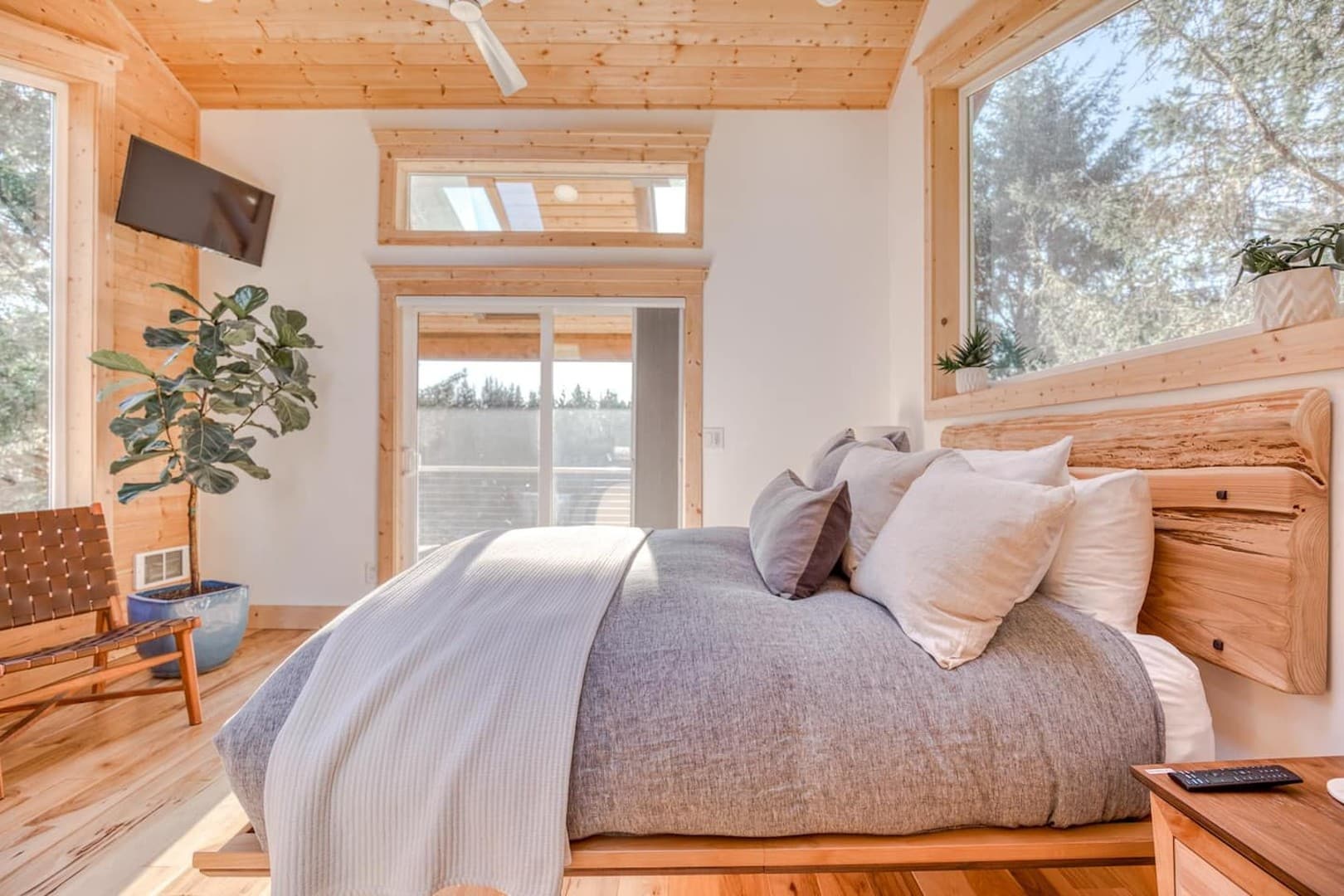 Beach Cabin - Large windows on 3 of 4 walls give great views of manicured grounds