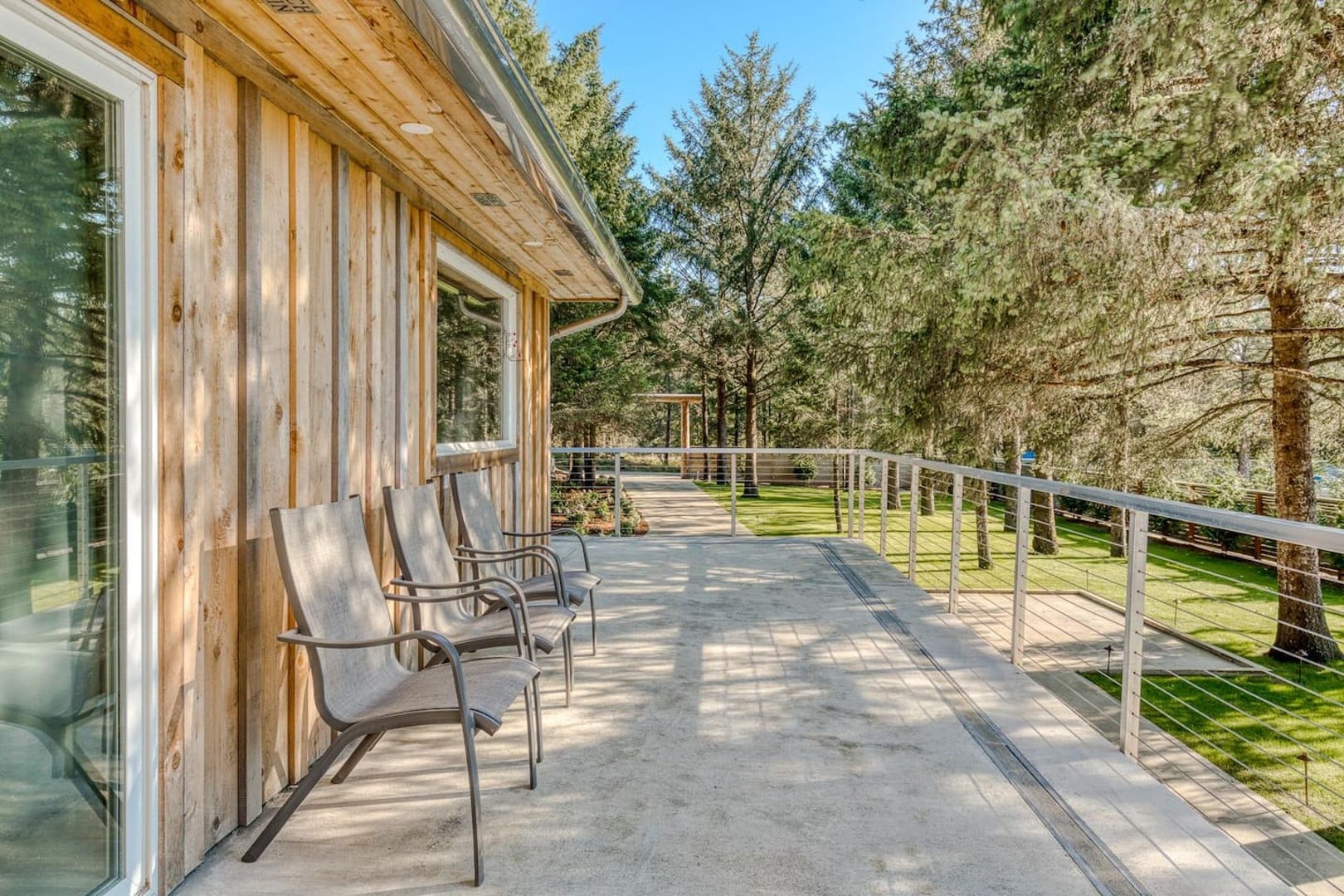 Beach Cabin - The West facing deck has great exposure to the sun, perfect for a lazy nap in the afternoon