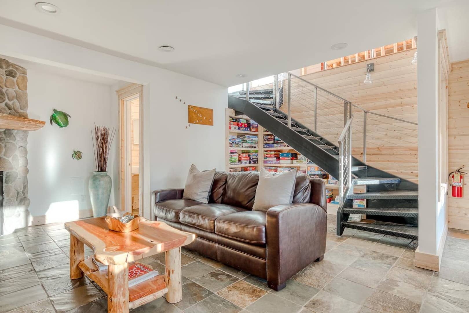 Beach Cabin - The downstairs TV room is the perfect place to hang out, watch tv, or play games