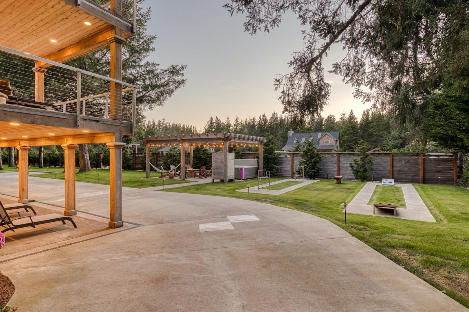 Beach Cabin - Twilight is a beautiful time to enjoy the grounds